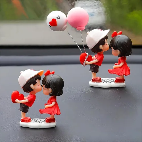 Decoración de globos de muñeca de acción para parejas de caricaturas, decoración de automóvil, lindas parejas de dibujos animados, pareja de dibujos