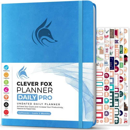 Miniatura 8 de Clever Fox Agenda Daily PRO – Agenda diaria de 8.5 x 11 pulgadas tamaño A4 y diario de gratitud para aumentar la productividad, gestión del tiempo
