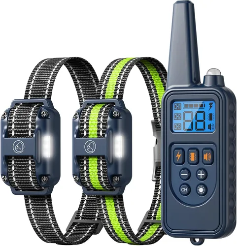Miniatura 10 de Collar electrónico para perro con control remoto, collar de entrenamiento de perro impermeable de 2600 pies para perros pequeños, medianos