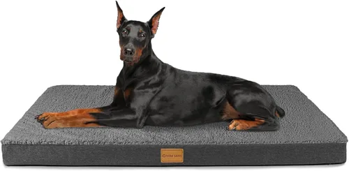 Miniatura 24 de Cama ortopédica para perros Patas Lague de tamaño grande 36''X24'', suave, impermeable, de espuma en forma de caja de huevos, cama para jaula