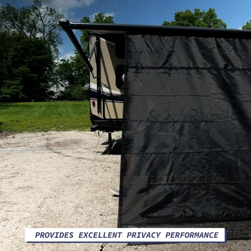 Miniatura 7 de NAIMORUI Pantalla para toldo de autocaravana con cremallera, pantalla frontal de toldo de autocaravana de 8' x 9'3", malla negra, bloqueador UV