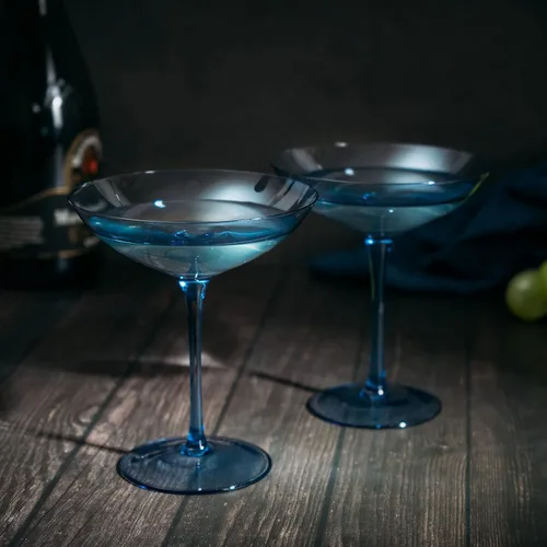Miniatura 6 de The Wine Savant Champagne Coupes - Copas de champán coloridas de 12 onzas, Prosecco, juego de copas de mimosa, juego de copas de cóctel, cristalería