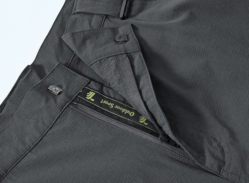 Miniatura 5 de TBMPOY Pantalones de senderismo y montaña, ligeros, impermeables, con cinturón, secado rápido, para hombres