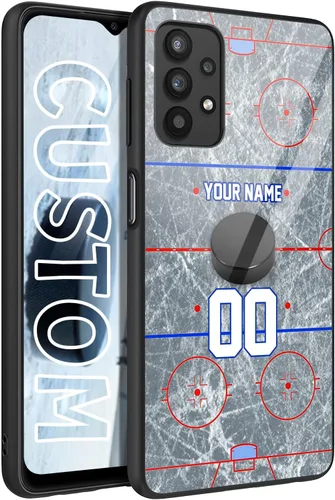 Miniatura 6 de Personalized Ice Hockey vs Name Number US Flag Decor Rubber Cover Phone Case for Galaxy America Fire