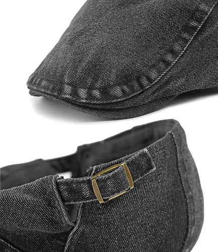 Miniatura 6 de Gorra de Newsboy para hombre, ajustable, plana, Ivy Gatsby, gorra de conducción de cabbie, transpirable, de algodón, gorra de golf