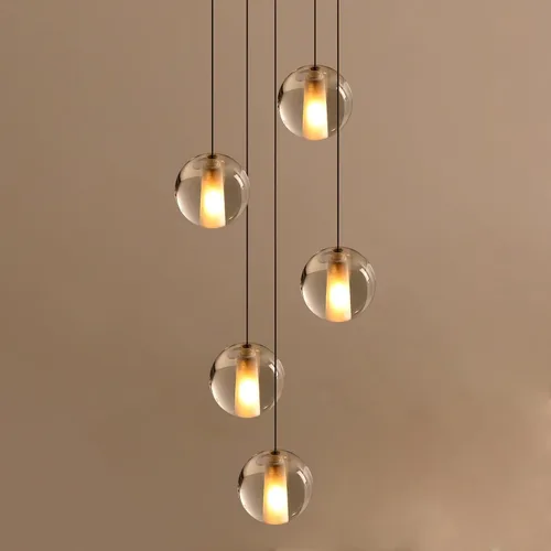 Miniatura 9 de Lámpara de escalera de 25 luces para techo alto, lámpara colgante de gota de lluvia de cristal moderno ajustable, luz colgante larga y grande