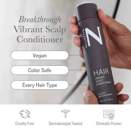 Miniatura 2 de NULASTIN Acondicionador vibrante para el cabello para el cuero cabelludo, acondicionador voluminizador para cabello fino, apoya la apariencia