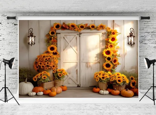 Miniatura 36 de Kate Fondo de fotografía para el día de Acción de Gracias, otoño, calabaza, decoración del hogar, fondo para niños, fiesta, estudio (7 x 5 pies)