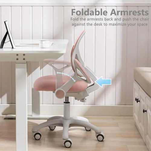 Miniatura 4 de Silla de escritorio para niños, silla de computadora de oficina de estudio para niños, diseño ergonómico, altura ajustable y profundidad