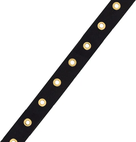 Miniatura 2 de Mandala Crafts Cinta de ojales negros para corsé de ropa, 3 yardas de 0.157 in, cinta de ojales de acero inoxidable dorado para costura, tiras
