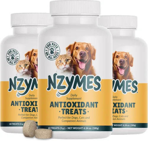 Miniatura 13 de Nzymes® Golosinas antioxidantes – para articulaciones de perros, caderas, parálisis, piel, abrigo, pérdida de cabello, envejecimiento, digestión