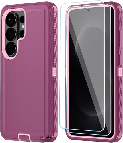 Miniatura 26 de ONOLA Funda compatible con Samsung Galaxy S24 Ultra con protector de pantalla HD, resistente a los golpes y a las caídas, funda de 3 capas