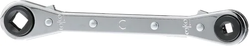 Miniatura 3 de Klein Tools 68310 Llave de refrigeración de trinquete, fabricada en Estados Unidos, llave reversible con tamaños cuadrados de 3/16 y 5/16 pulgadas