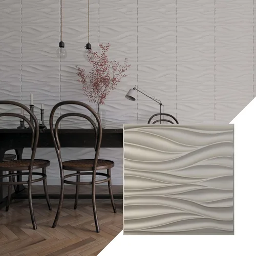 Miniatura 31 de Ekena Millwork 19 5/8 pulgadas de ancho x 19 5/8 pulgadas de alto, ondulado EnduraWall decorativo 3D, cobre envejecido (cubre 2.67 pies cuadrados).