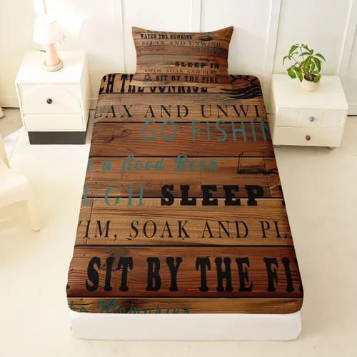 Miniatura 41 de Erosebridal Fishing Fitted Sheet Twin for Boys, Big Pike Fish Black Bed Sheets for Rustic Farmhouse Lake House Decor, Fishing Bedding Set Marine
