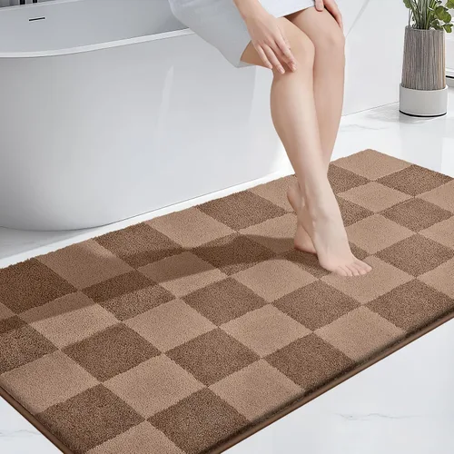Miniatura 31 de PURRUGS Alfombra de baño antideslizante lavable a máquina 20 x 30 pulgadas, tapete de baño súper absorbente y de secado rápido, alfombra de baño