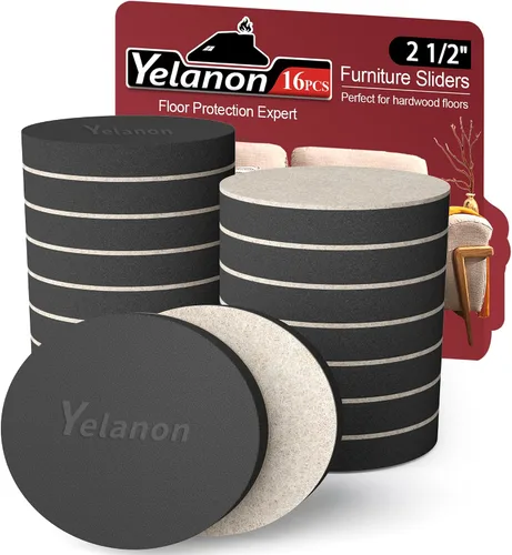 Miniatura 11 de Yelanon Deslizadores de muebles de fieltro, 8 piezas de 4 3/4 pulgadas deslizadores de muebles para alfombras, pisos de madera dura, deslizadores
