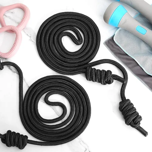 Miniatura 7 de Lewtemi 2 Pcs Flow Rope for Fitness Double Woven Workout Rope Adjustable Length Flow Jump for Working out Men Women Training Exercise Gym Indoor