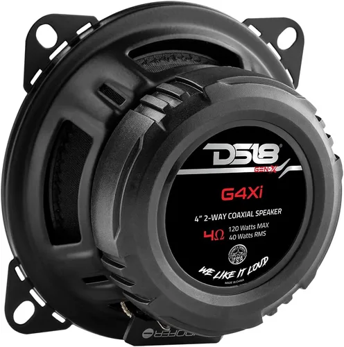 Miniatura 6 de DS18 G4Xi GEN-X - Altavoces coaxiales de 2 vías de 4 pulgadas, 120 vatios de potencia máxima de 4 ohmios con tweeters de cúpula balanceada Mylar