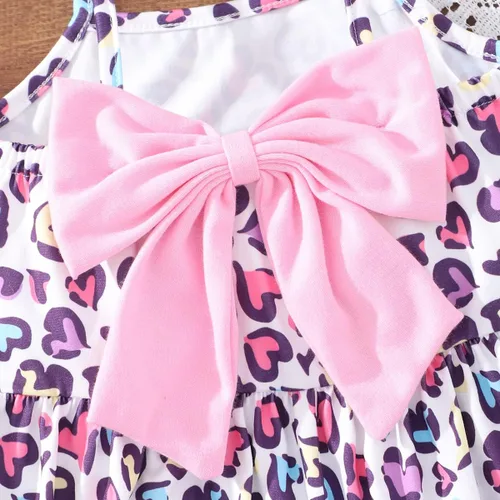 Miniatura 10 de Vestido de verano para niños pequeños, con diseño de dinosaurio, sin espalda, con lazo, vestido de playa de cumpleaños