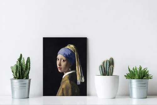 Miniatura 8 de Wieco Art Jan Vermeer - La niña con un pendiente de perlas de pintura al óleo de reproducción de pinturas al óleo, impresión en lienzo, impresiones