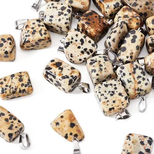 Miniatura 20 de Beadthoven - 24 dijes de piedras preciosas irregulares naturales, piedras curativas mixtas, chakras, reiki, pepita, piedras preciosas para hacer