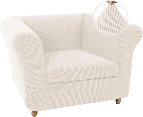 Miniatura 44 de UNBBRRL Funda de sofá Chesterfield de jacquard elástico, fundas de cojín gruesas para sofá, protector de muebles para sala de estar