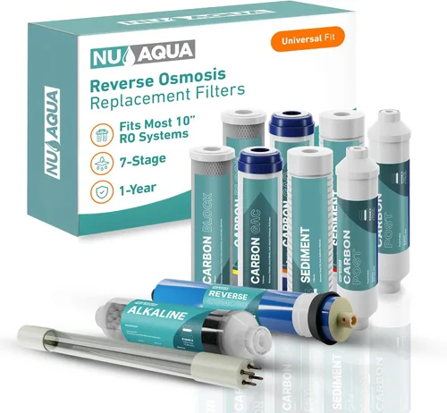 Miniatura 10 de NU Aqua Sistema de Filtro de Agua Potable de Ósmosis Inversa Set de Reemplazo - Kit de 4 Etapas de 1 Año para Debajo del Fregadero - Incluye Filtros