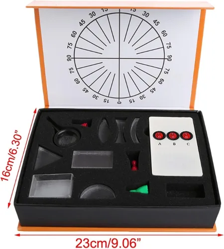 Miniatura 6 de Physics Optical Experiment Set Multifunction Reflector Refraction Triangular Prism Convex Lens Optical Concave Convex Lens Prism Set Physical