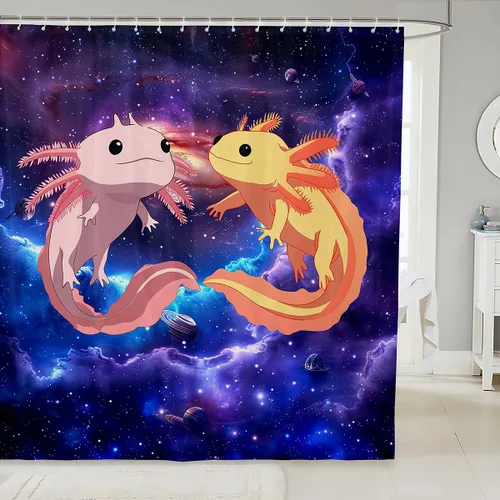Miniatura 14 de Feelyou Accesorios impermeables de baño de cereza roja con 12 ganchos, cortina de ducha de frutas de dibujos animados para niñas, mujeres y niños