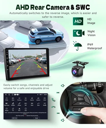 Miniatura 5 de para Honda Civic 2006-2011 Estéreo de coche Android Carplay inalámbrico Soporte para Android Auto inalámbrico con WiFi Navegación GPS Cámara