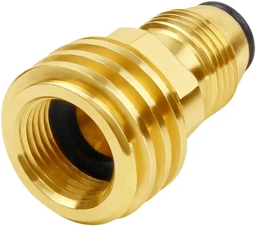Miniatura 4 de Adaptador de tanque de propano Hooshing convierte la válvula de servicio del tanque POL LP a manguera o regulador QCC1/Tipo 1 de latón sólido