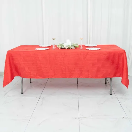 Miniatura 64 de Tableclothsfactory Mantel rectangular de tafetán arrugado de acordeón azul polvoriento, de 60 x 102 pulgadas, perfecto para ceremonias de boda