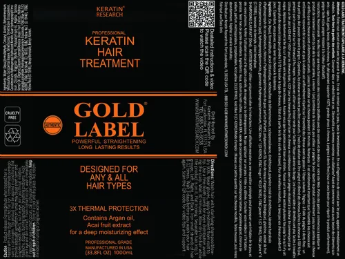 Miniatura 2 de Gold Label - Tratamiento profesional de queratina brasileña con fórmula súper mejorada específicamente diseñada para tipos de cabello grueso