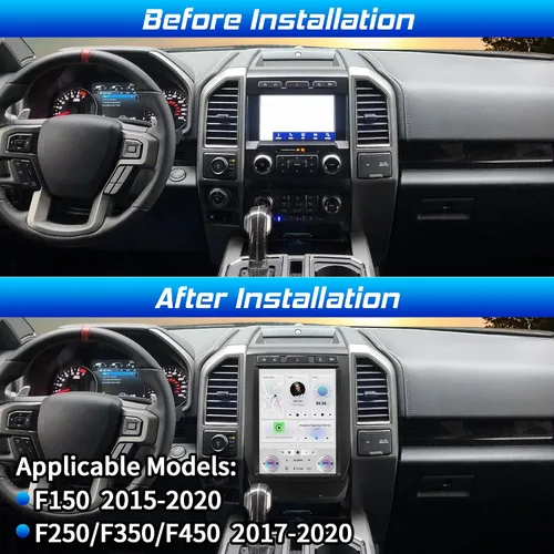 Miniatura 2 de Radio Cidava F150, estéreo CarPlay para F150 2015-2020, Super Duty 2017-2022 12.1 Inch Android Head Unit Replacement, Support Wired and Wireless