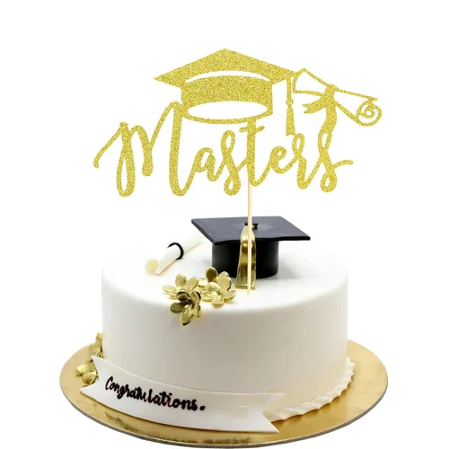 Miniatura 8 de Arthsdite 1 Pieza Decoración para Pastel de Graduación con Purpurina Dorada "So Proud of You" - 2025 Graduado Felicitaciones Senior Decoración