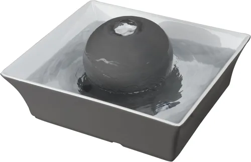 PetSafe Drinkwell - Fuente de agua de cerámica para mascotas, dispensador automático silencioso de 70 onzas para gatos y perros con filtros, diseño