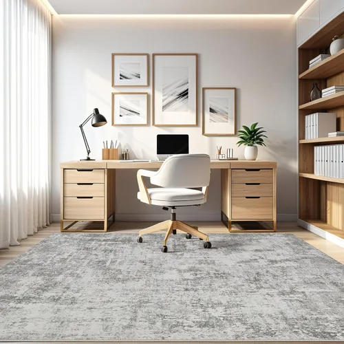 Miniatura 196 de Alfombra de pasillo lavable para cocina: 3 x 10 pies, antideslizante, abstracto, suave, moderno, resistente a las manchas, para interiores, piso