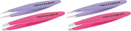 Miniatura 10 de Tweezerman Mini pinzas inclinadas y punta – Juego de pinzas para cejas, pinzas de viaje para cejas, vello facial