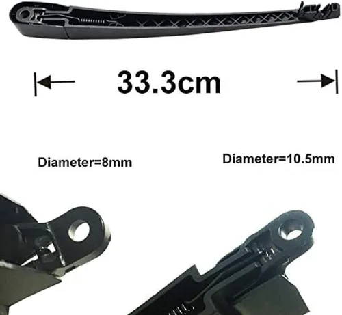 Miniatura 2 de Juego de limpiaparabrisas trasero, compatible con Peugeot 207 Hatchback 2006-2014 de 16 pulgadas y repuesto de brazo