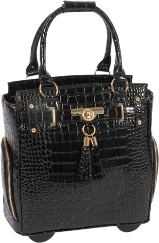 Miniatura 9 de JKM & Company Bolsa con ruedas para laptop para mujer, maletín con ruedas de diseño, se adapta a portátiles de 13 a 17 pulgadas, estuche