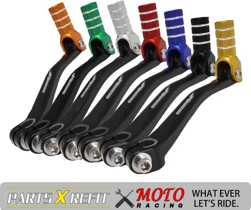 Miniatura 7 de JFG RACING Palanca de cambio plegable para motocicleta, pedal CNC universal para CRF XR RM KX KLX TTR PW SSR Apollo TAO TAO SDG 50cc - 125cc Dirt
