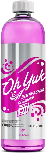 Oh Yuk Limpiador de lavavajillas, descalcificador y desodorante – Elimina grasa, olores y acumulación – Aroma natural a naranja – Fórmula segura