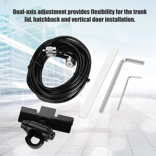 Miniatura 7 de Soporte de montaje de antena de jamón de coche para radio móvil, soporte de maletero para tapa de tronco/Hatchback/Montaje de puerta para FT-1802M