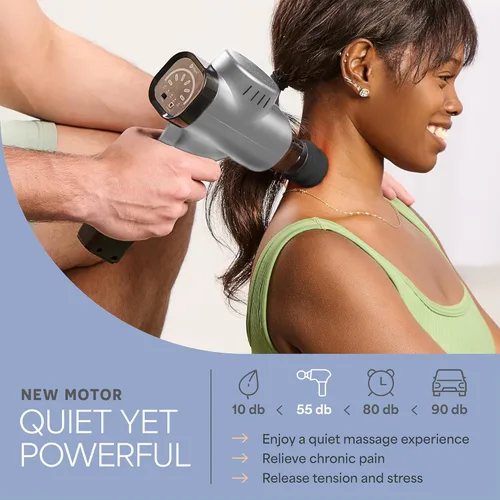 Miniatura 6 de LifePro Pistola de masaje y soporte para pistola de masaje (se vende por separado) - Masajeador muscular de percusión para atletas con 8 cabezales