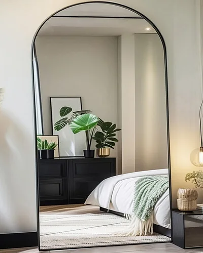 Miniatura 14 de NEARBYSD Espejo de Arco de Puerta - Sobre la Puerta 48x14 Espejo de Cuerpo Entero Para Dormitorio, Sala de Estar o Closet - Negro