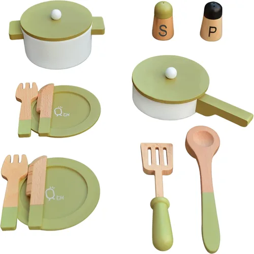 Miniatura 8 de Teamson Kids Little Chef Frankfurt - Juego de accesorios de madera para fiesta de té, 20 piezas, con comida y tazas