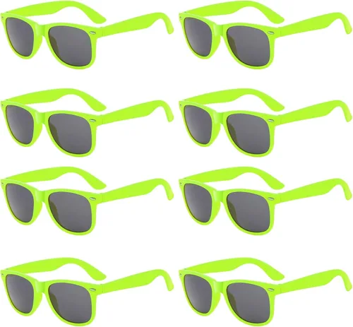 Miniatura 58 de Suministros para regalos de fiesta de colores neón Paquete de 8 gafas de sol unisex