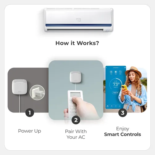 Miniatura 4 de Breez Lite Controlador inteligente de CA para mini-Split, ventanas y aire acondicionado portátiles y bombas de calor Aplicación gratuita, sin