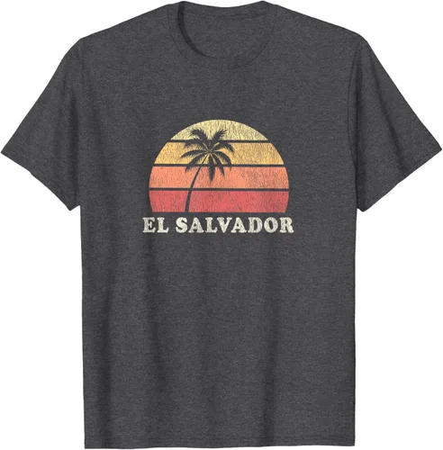 Miniatura 34 de El Salvador Vintage 70s Retro Throwback Design Camiseta, Azul